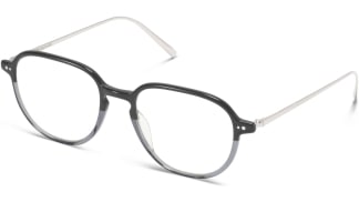 Angle View Image of Beasley Eyeglasses Collection, by Warby Parker Brand, in Stone Fade with Polished Silver Color