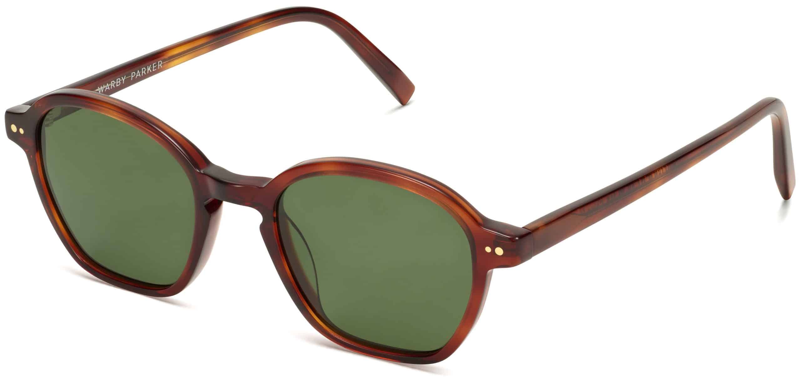 Angle View Image of Britten Sunglasses Collection, by Warby Parker Brand, in Amber Tortoise Color