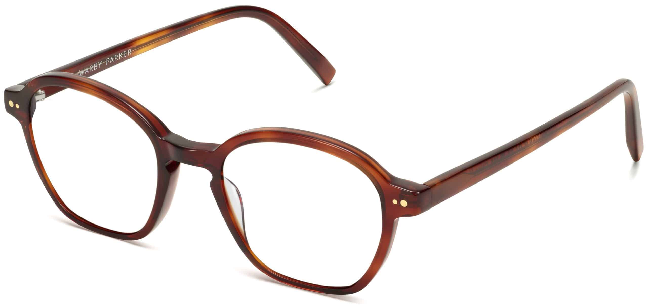 Angle View Image of Britten Eyeglasses Collection, by Warby Parker Brand, in Amber Tortoise Color Angle View Image of Britten Eyeglasses Collection, by Warby Parker Brand, in Amber Tortoise Color