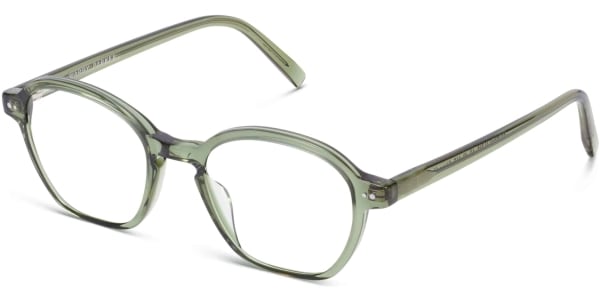 Angle View Image of Britten Eyeglasses Collection, by Warby Parker Brand, in Rosemary Crystal Color