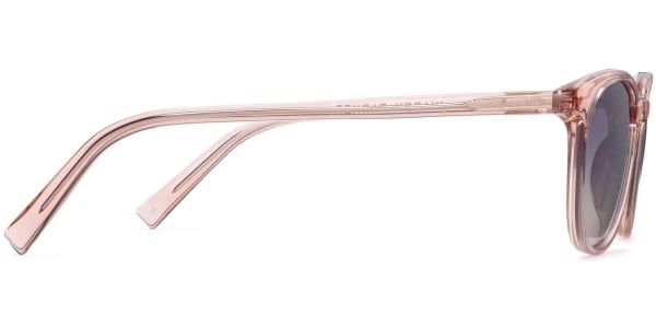Side View Image of Durand Sunglasses Collection, by Warby Parker Brand, in Rose Water Color