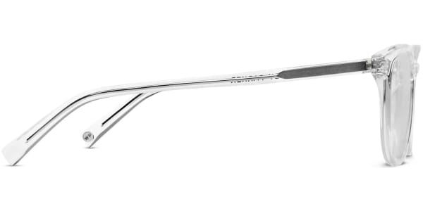 Side View Image of Durand Eyeglasses Collection, by Warby Parker Brand, in Crystal Color