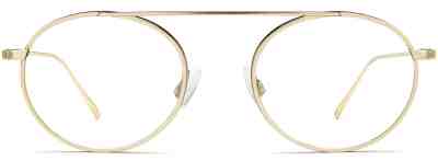 Front View Image of Corwin Eyeglasses Collection, by Warby Parker Brand, in Polished Gold with Whiskey Tortoise Matte Color