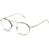 Angle View Image of Corwin Eyeglasses Collection, by Warby Parker Brand, in Polished Gold with Whiskey Tortoise Matte Color