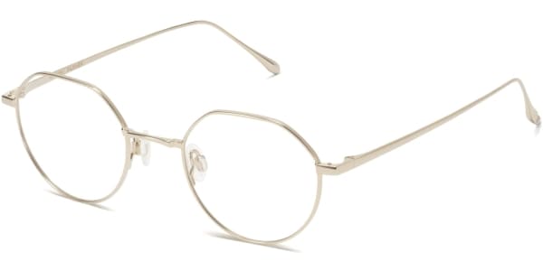 Angle View Image of Gavin Eyeglasses Collection, by Warby Parker Brand, in Polished Gold Color