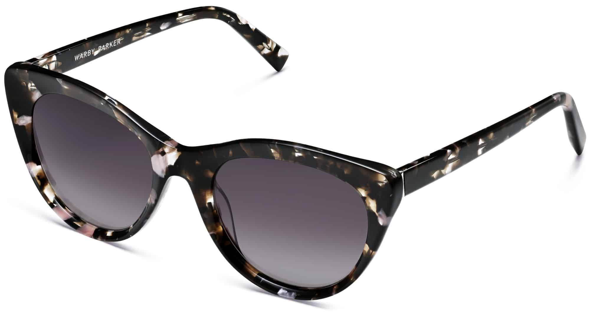 Angle View Image of Leta Sunglasses Collection, by Warby Parker Brand, in Black Currant Tortoise Color