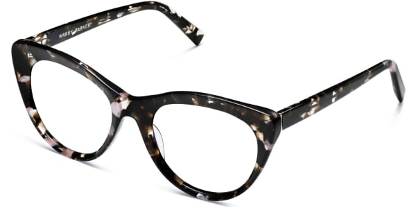 Angle View Image of Leta Eyeglasses Collection, by Warby Parker Brand, in Black Currant Tortoise Color
