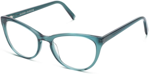Angle View Image of Shea Eyeglasses Collection, by Warby Parker Brand, in Peacock Green Color