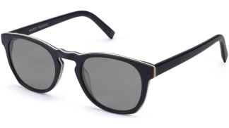 Angle View Image of Topper Sunglasses Collection, by Warby Parker Brand, in Black Matte Eclipse Color