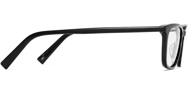Side View Image of Welty Eyeglasses Collection, by Warby Parker Brand, in Jet Black Color