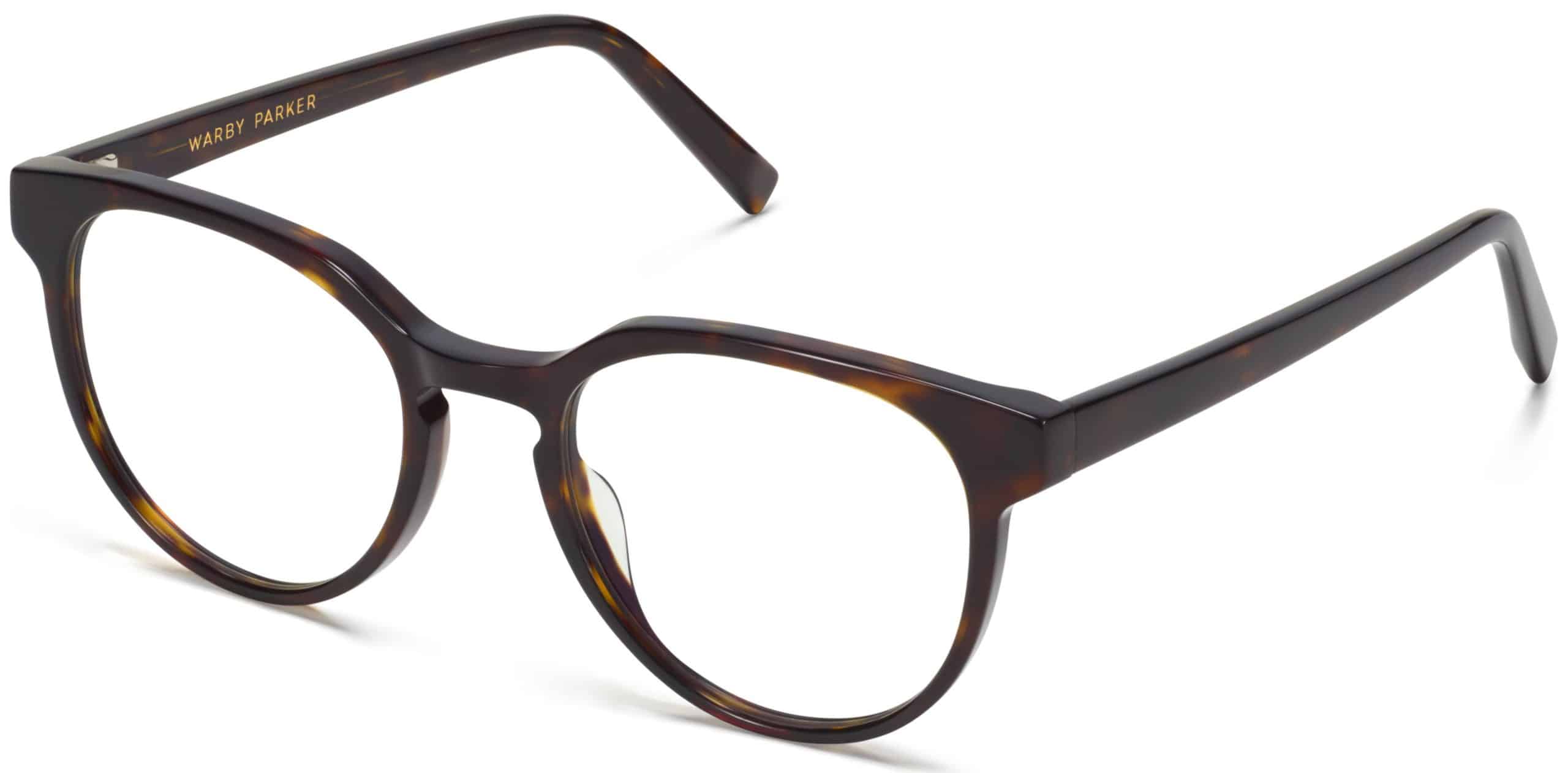 Angle View Image of Wright Eyeglasses Collection, by Warby Parker Brand, in Cognac Tortoise Color