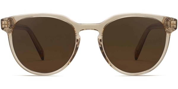 Front View Image of Wright Sunglasses Collection, by Warby Parker Brand, in Nutmeg Crystal Color