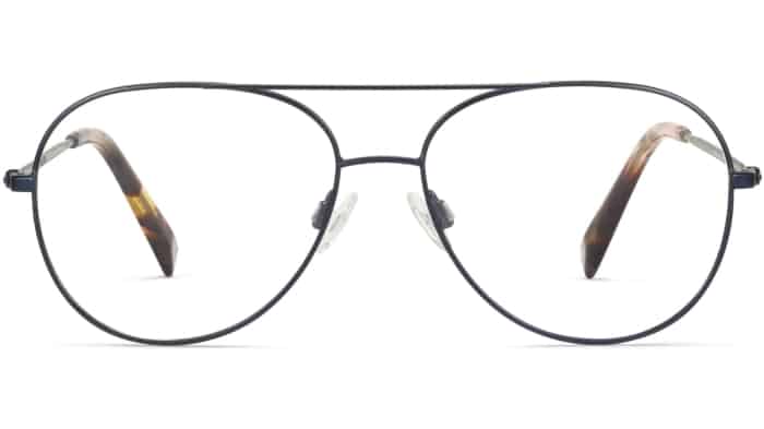 Front View Image of York Eyeglasses Collection, by Warby Parker Brand, in Brushed Navy Color
