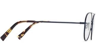 Side View Image of York Eyeglasses Collection, by Warby Parker Brand, in Brushed Navy Color