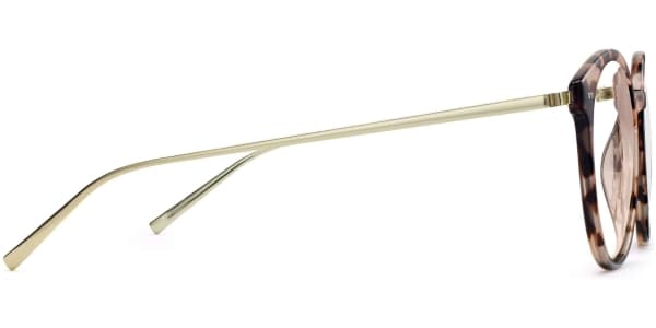 Side View Image of Langley Eyeglasses Collection, by Warby Parker Brand, in Opal Tortoise with Riesling Color