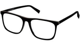 Angle View Image of Fletcher Eyeglasses Collection, by Warby Parker Brand, in Black Matte Eclipse Color
