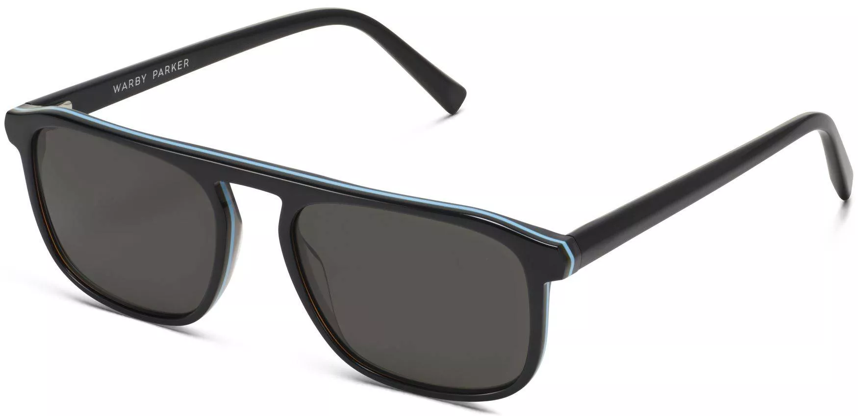 Angle View Image of Lyon Sunglasses Collection, by Warby Parker Brand, in Black Sky Eclipse Color