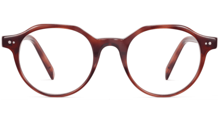 Front View Image of Begley Eyeglasses Collection, by Warby Parker Brand, in Amber Tortoise Color