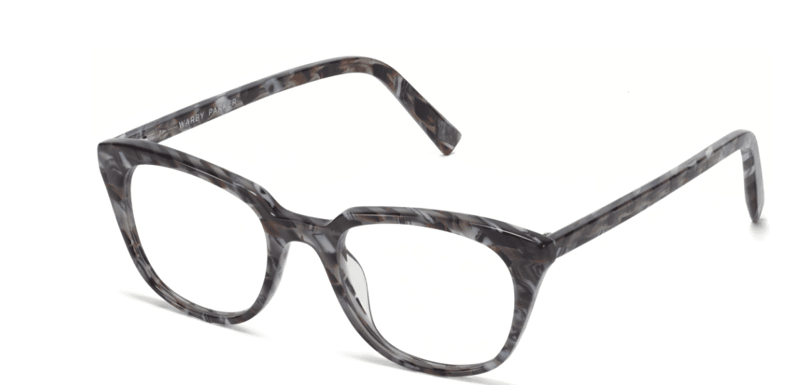 Angle View Image of Chelsea Eyeglasses Collection, by Warby Parker Brand, in Striped Marble Color
