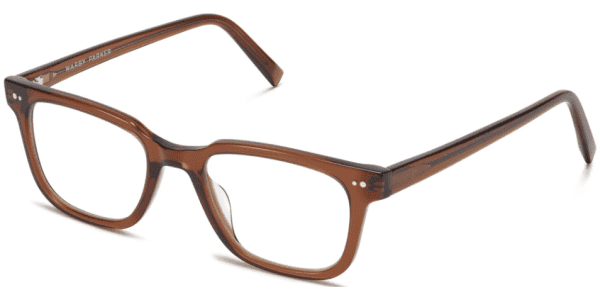 Angle View Image of Conley Eyeglasses Collection, by Warby Parker Brand, in Cacao Crystal Color