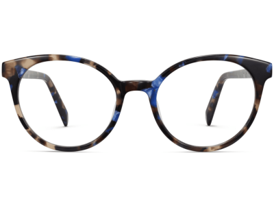 Front View Image of Delphine Eyeglasses Collection, by Warby Parker Brand, in Tanzanite Tortoise Color