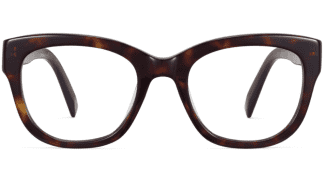 Front View Image of Tatum Eyeglasses Collection, by Warby Parker Brand, in Cognac Tortoise Color