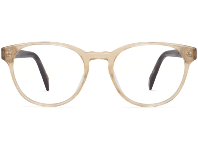 Front View Image of Whalen Eyeglasses Collection, by Warby Parker Brand, in Champagne with Cognac Tortoise Color