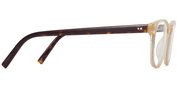 Side View Image of Whalen Eyeglasses Collection, by Warby Parker Brand, in Champagne with Cognac Tortoise Color
