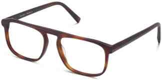 Angle View Image of Lyon Eyeglasses Collection, by Warby Parker Brand, in Rye Tortoise Matte Color