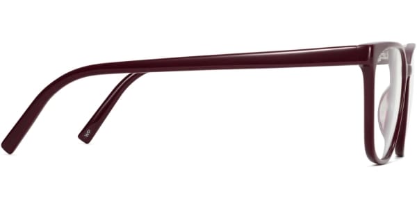 Side View Image of Esme Eyeglasses Collection, by Warby Parker Brand, in Oxblood Color