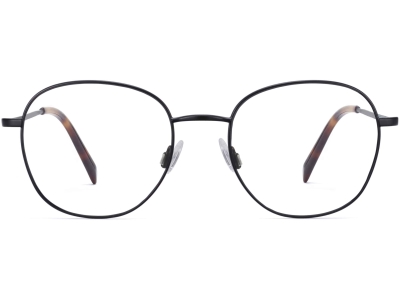 Front View Image of Cyrus Eyeglasses Collection, by Warby Parker Brand, in Brushed Ink Color