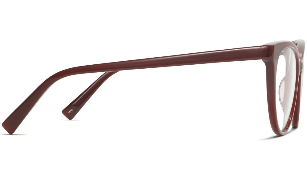 Side View Image of Haley Eyeglasses Collection, by Warby Parker Brand, in Russet Red Color