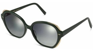 Angle View Image of Adeline Sunglasses Collection, by Warby Parker Brand, in Forest Green with Polished Gold Color