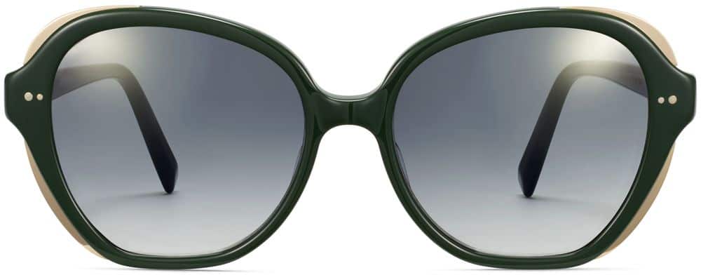Front View Image of Adeline Sunglasses Collection, by Warby Parker Brand, in Forest Green with Polished Gold Color Front View Image of Adeline Sunglasses Collection, by Warby Parker Brand, in Forest Green with Polished Gold Color