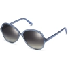 Angle View Image of Karina Sunglasses Collection, by Warby Parker Brand, in Blue Grotto Crystal Color Angle View Image of Karina Sunglasses Collection, by Warby Parker Brand, in Blue Grotto Crystal Color