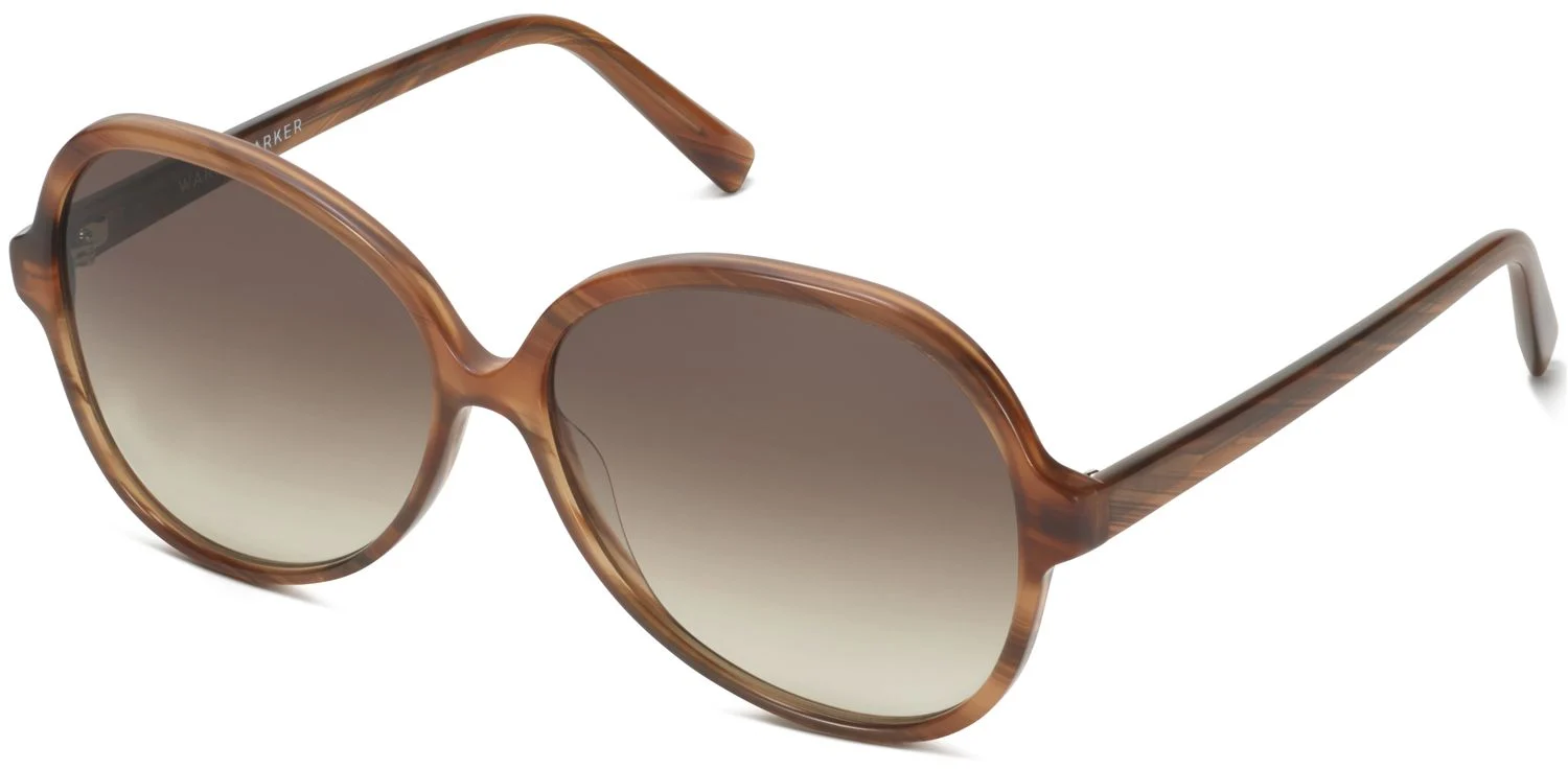 Angle View Image of Karina Sunglasses Collection, by Warby Parker Brand, in Striped Affogato Color