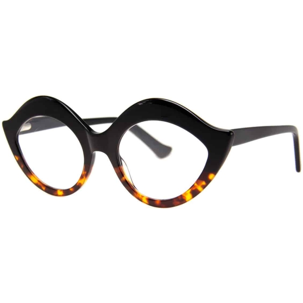The Nile Reading Glasses Angle View Tortoise Black
