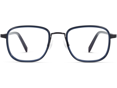 Front View Image of Dante Eyeglasses Collection, by Warby Parker Brand, in Inlet Crystal with Brushed Ink Color